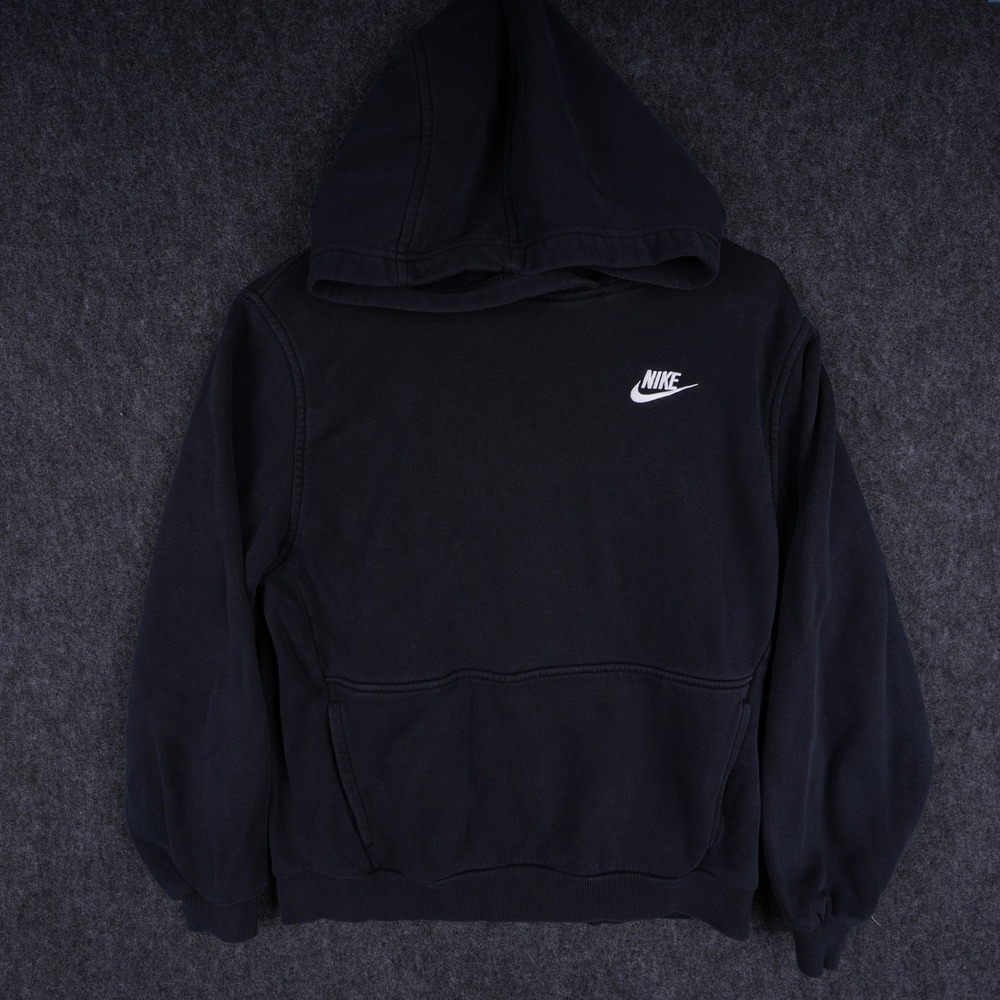 Nike Sportswear Hoodie Kids XL Black Excellent Embroidered Logo FD3000-010